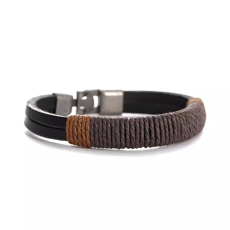 BRAZALETE DE CUERO LEATHER VINTAGE