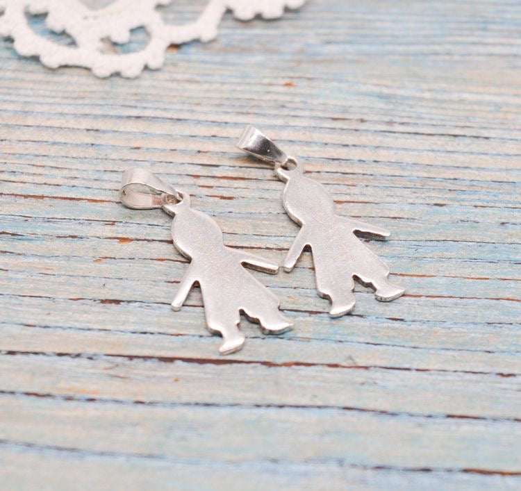 COLLAR DIJE DE NIÑO Y NIÑA MINIMALISTA PERSONALIZABLE