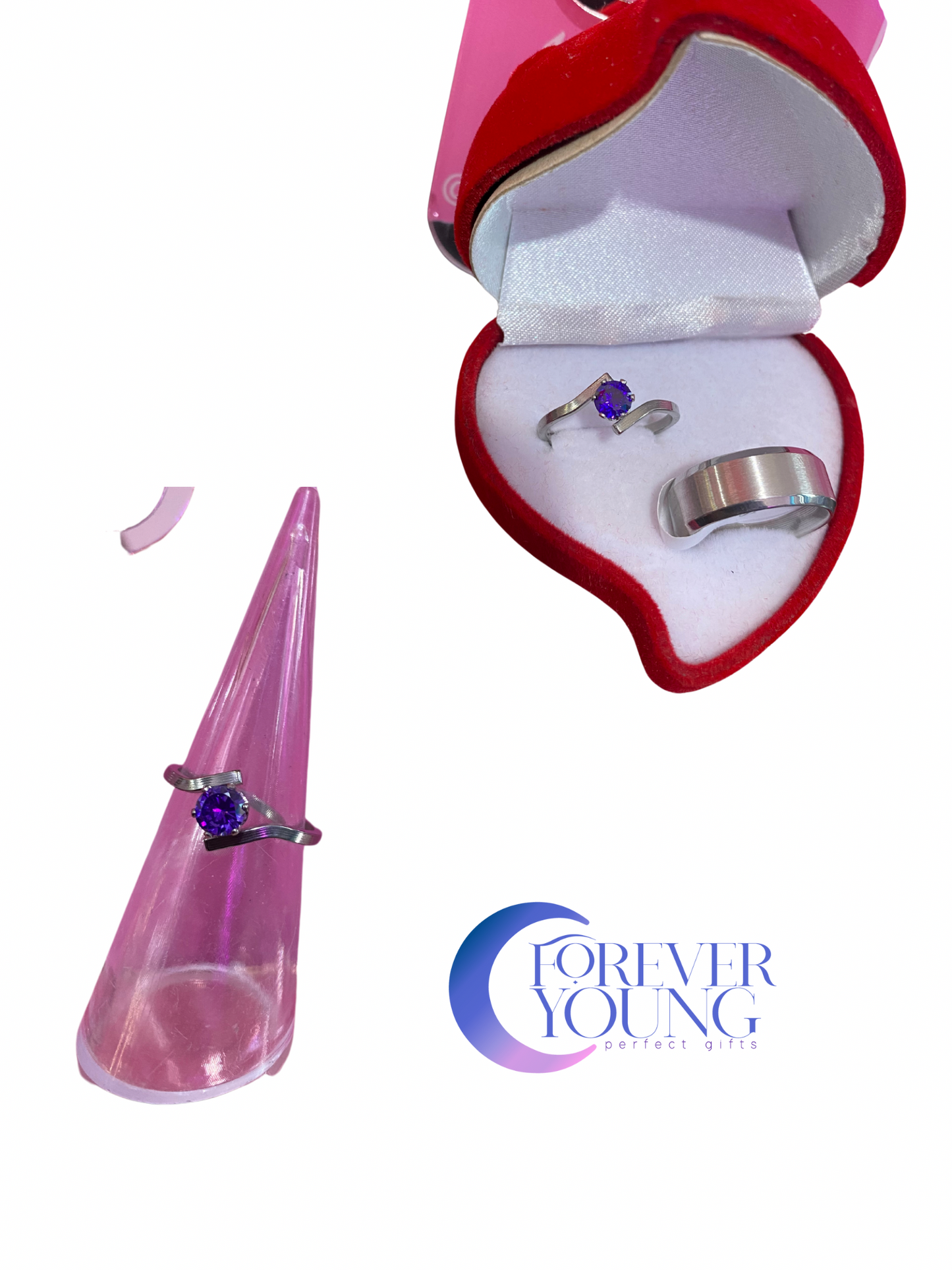 ANILLO CORTE PRINCESA CIRCONIA COLORIDA MINIMALISTAS 👑
