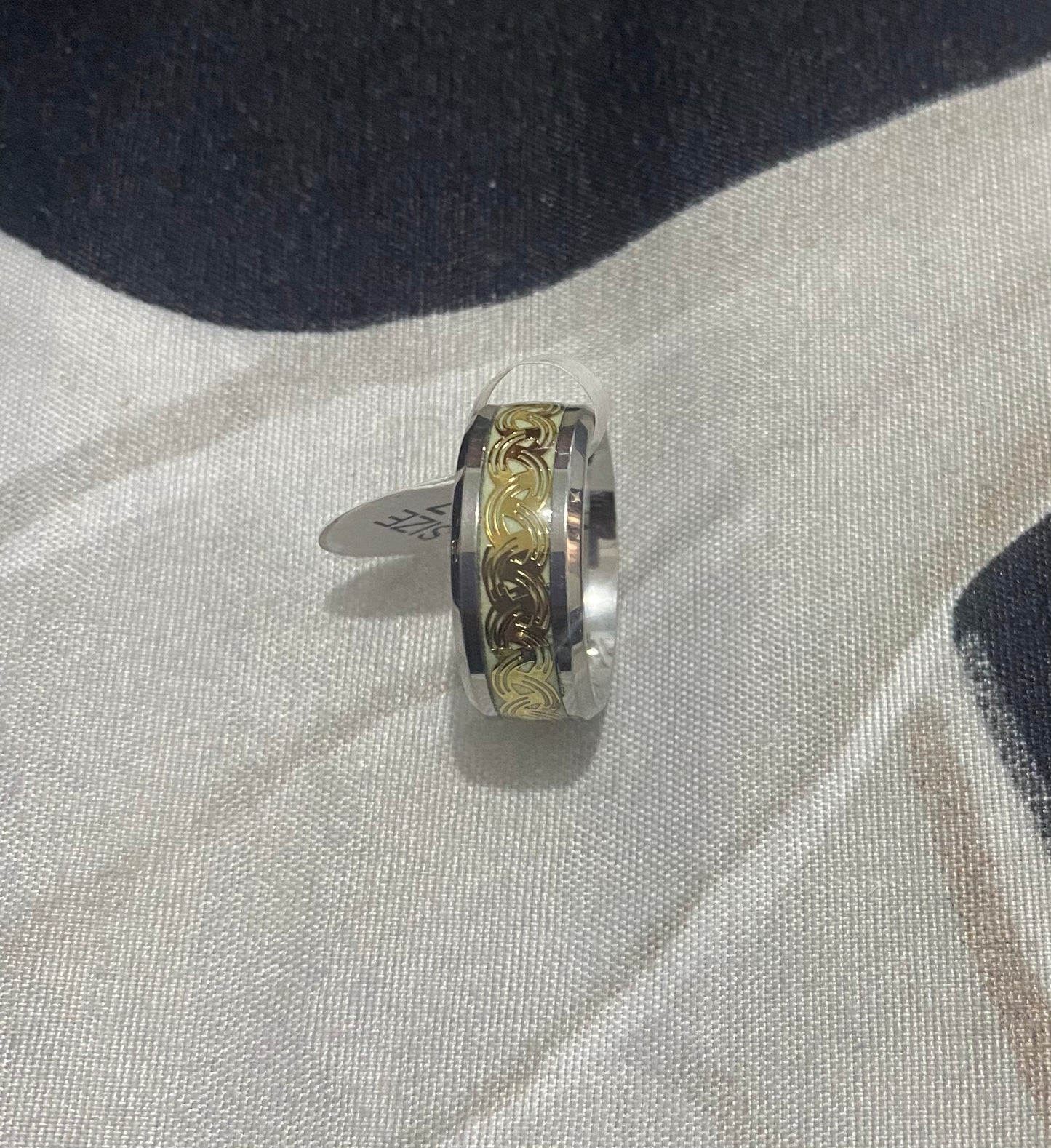 ANILLO LUMINOSOS PLATEADOS DE ACERO INOXIDABLE