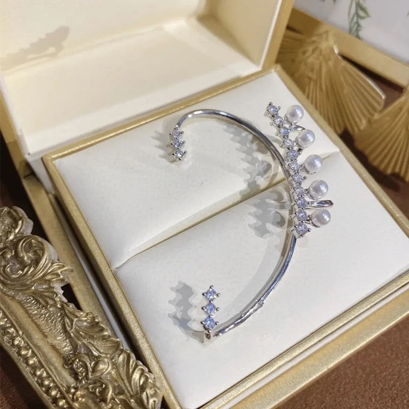 ARETES OREJA COMPLETA DE CRISTAL SIN PERFORACIÓN