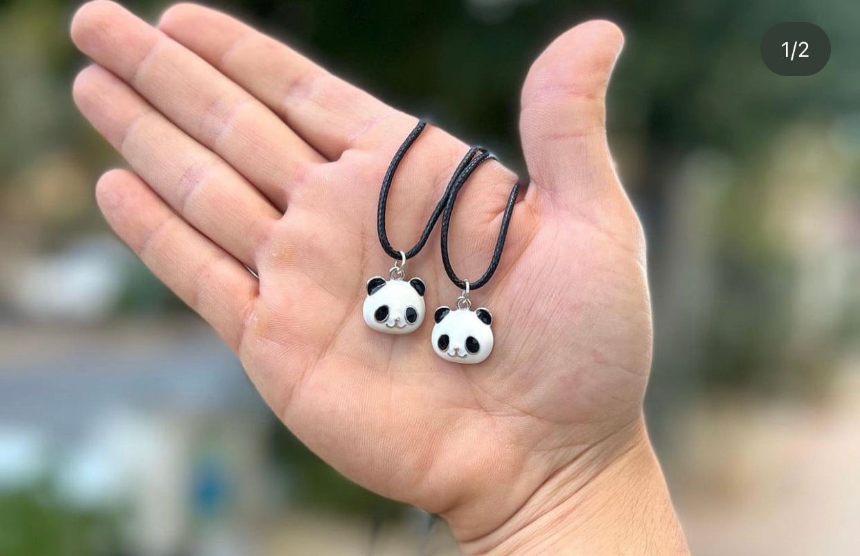 COLLAR PANDA KAWAII MINIMALISTA