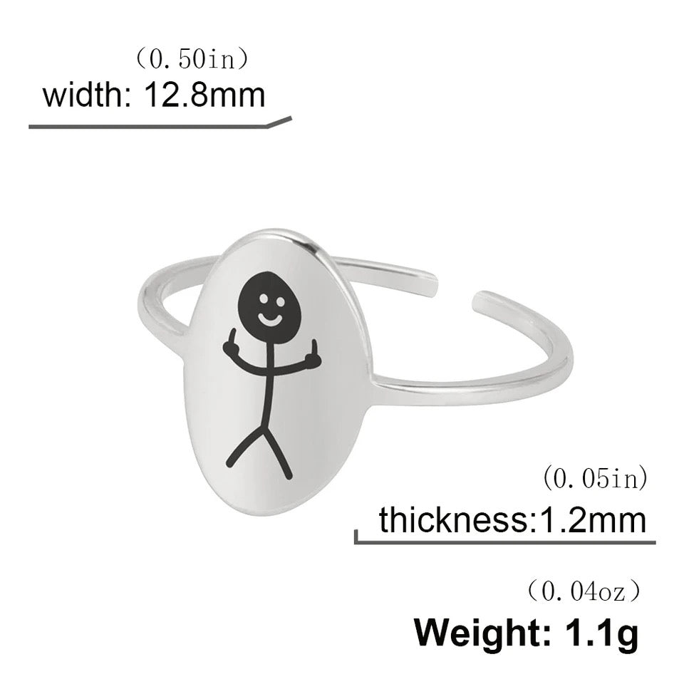 ANILLO GARABATO AJUSTABLE MINIMALISTA