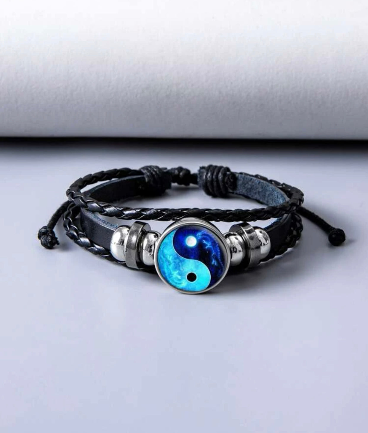 BRAZALETE YIN YANG PARA ÉL AZUL