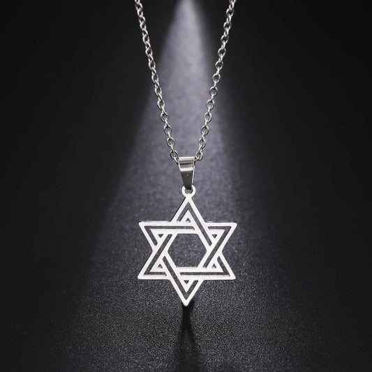 COLLAR ESTRELLA DE DAVID  UNISEX HUECO
