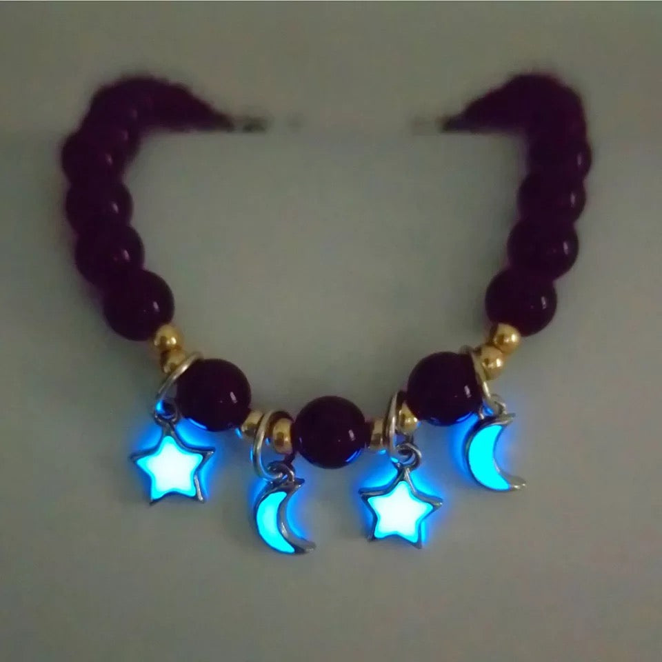 BRAZALETE ESTRELLAS Y LUNA BRILLA EN LA OSCURIDAD