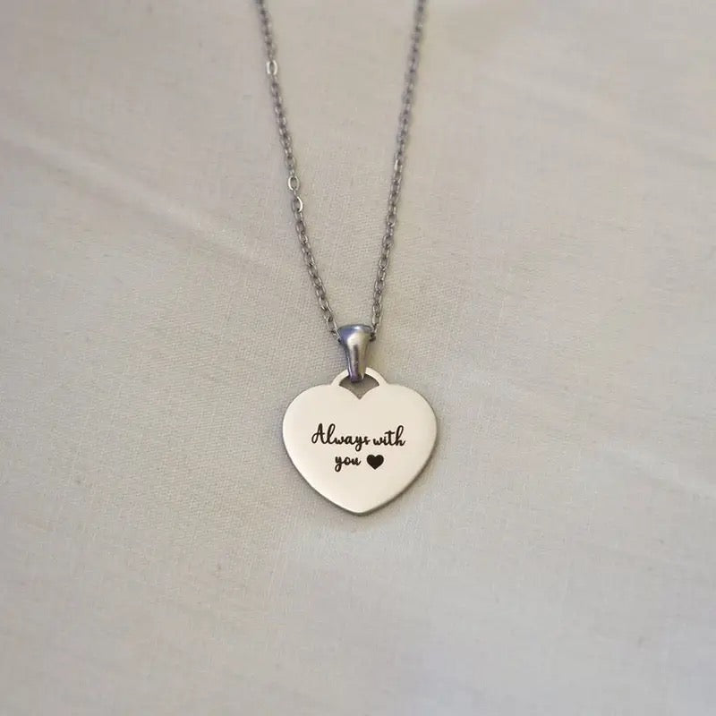 COLLAR CORAZÓN  PEQUEÑO MINIMALISTA PERSONALIZABLE