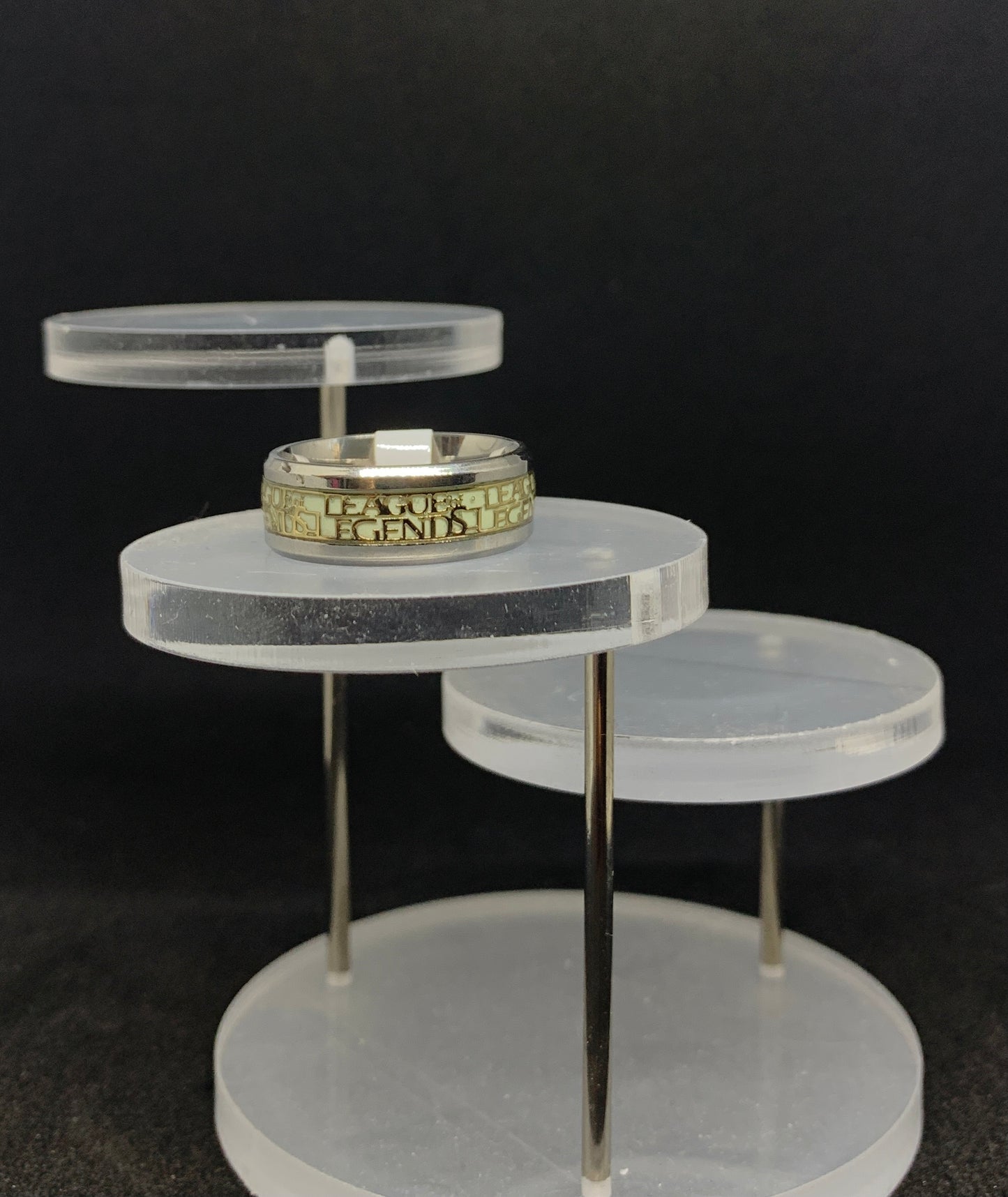 ANILLO LUMINOSOS PLATEADOS DE ACERO INOXIDABLE