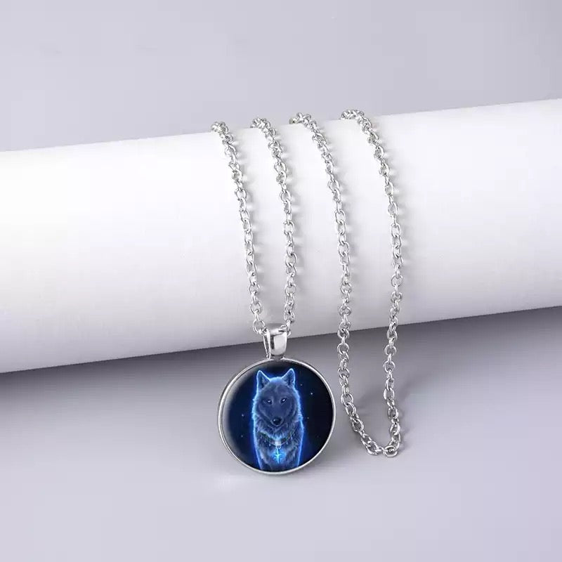 COLLAR LOBO NÓRDICO PARA ÉL AZUL