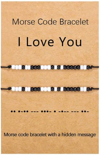 PULSERAS TE AMO CÓDIGO MORSE