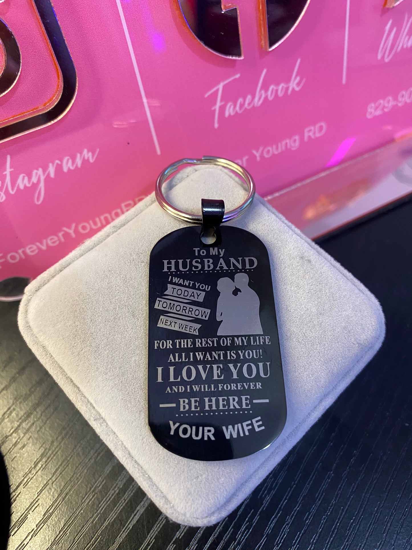 LLAVERO TO MY BOYFRIEND/HUSBAND CON MENSAJE DE AMOR