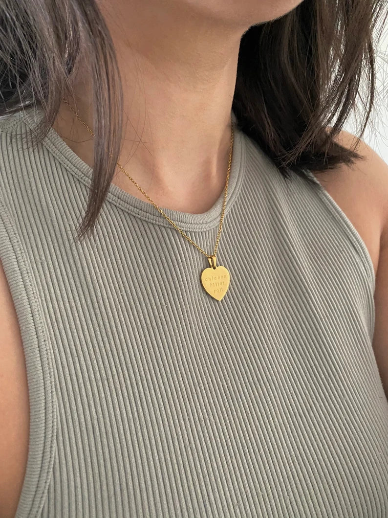 COLLAR CORAZÓN UNISEX PERSONALIZADOS