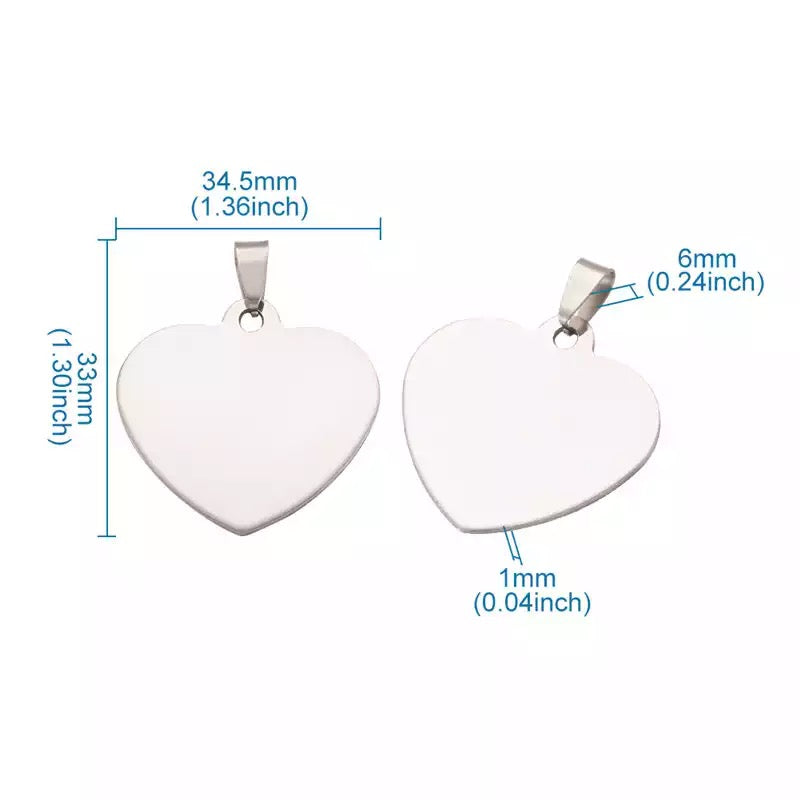COLLAR CORAZÓN UNISEX PERSONALIZADOS