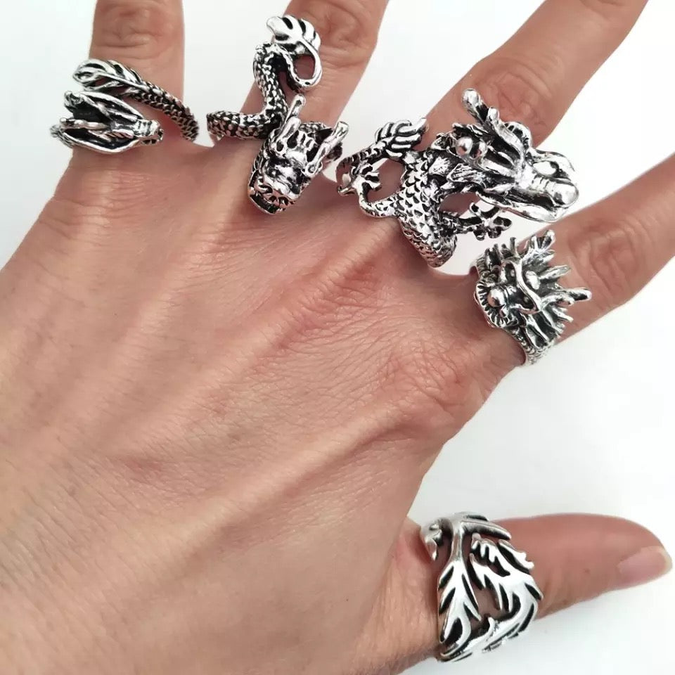 ANILLOS DRAGÓN PUNK VINTAGE