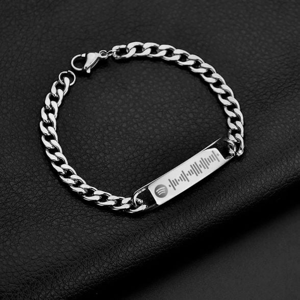 BRAZALETE ACERO INOXIDABLE PLACA PERSONALIZABLE