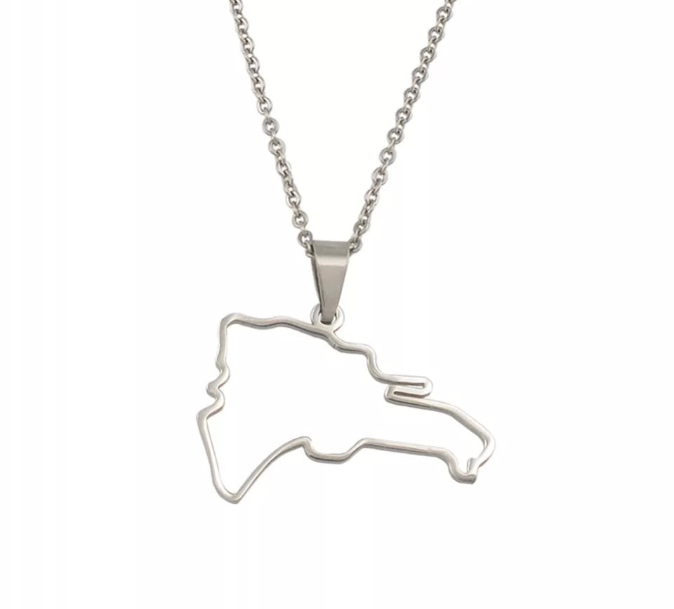 COLLAR MAPA DOMINICANO REPÚBLICA DOMINICANA