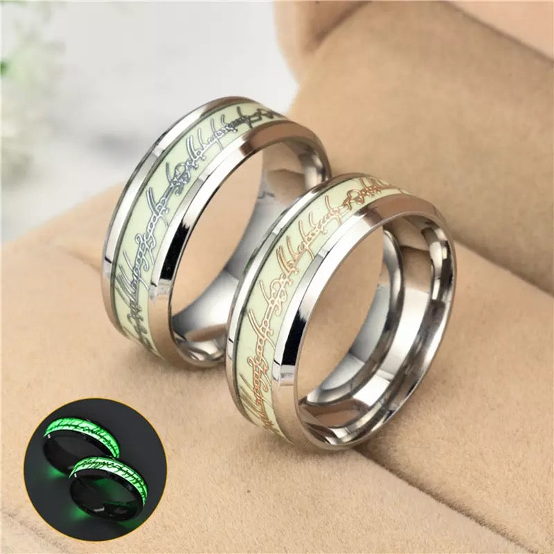 ANILLO LUMINOSOS PLATEADOS DE ACERO INOXIDABLE
