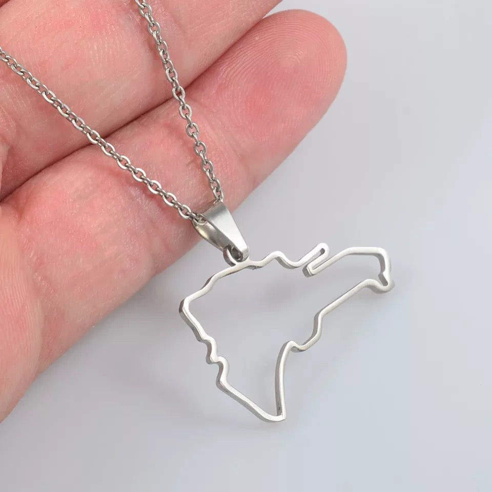 COLLAR MAPA DOMINICANO REPÚBLICA DOMINICANA