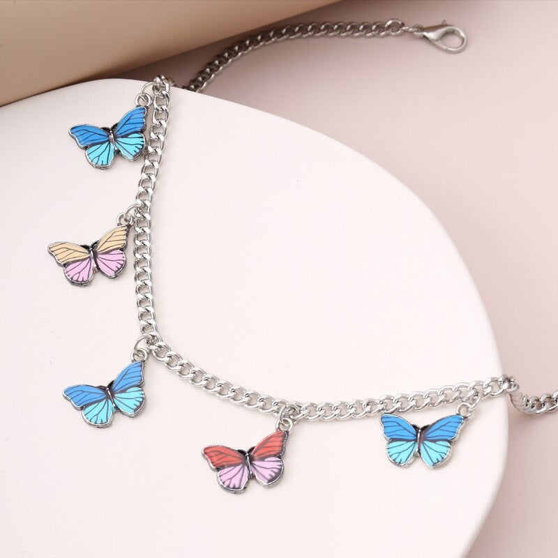 COLLAR MARIPOSA COLORIDO