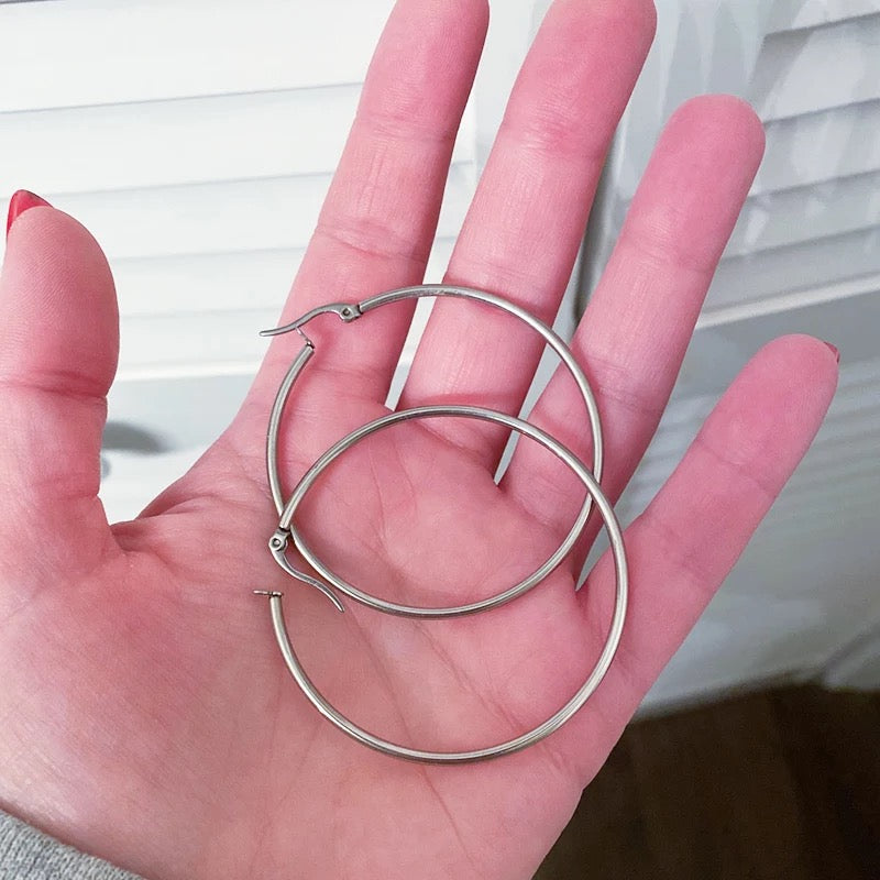 ARGOLLAS AROS ACERO INOXIDABLE MINIMALISTAS