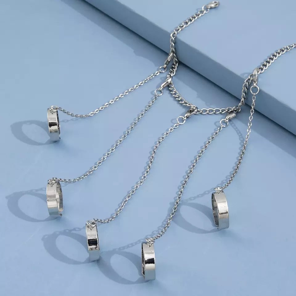 SET ANILLOS & PULSERA RETRO PUNK UNISEX