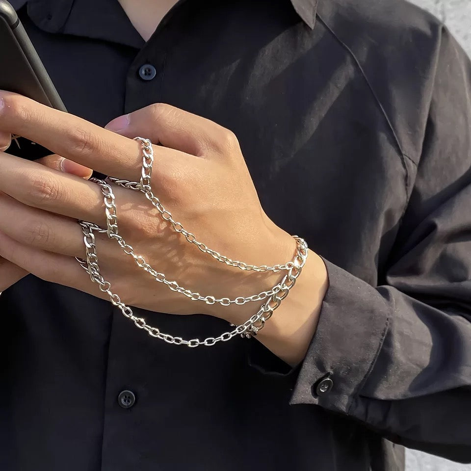 SET ANILLOS & PULSERA RETRO PUNK UNISEX