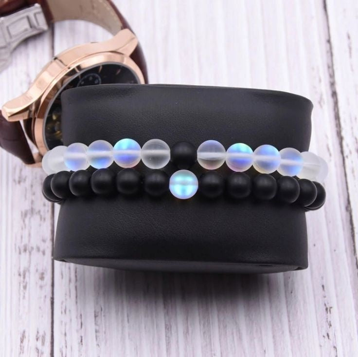 BRAZALETES PIEDRAS PRECIOSAS ESMERILADAS AQUA