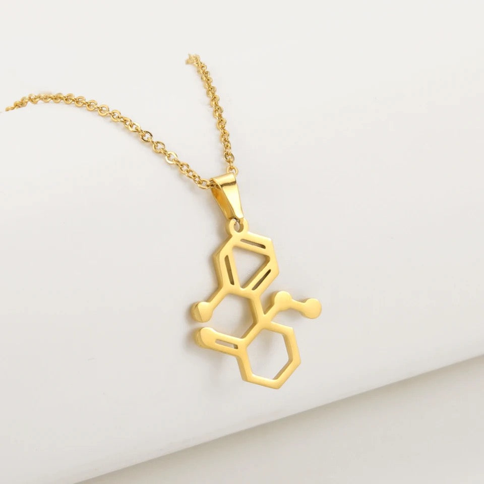 COLLAR MOLÉCULA QUÍMICA MINIMALISTA