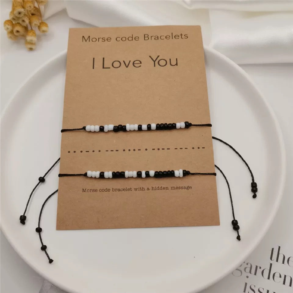 PULSERAS TE AMO CÓDIGO MORSE