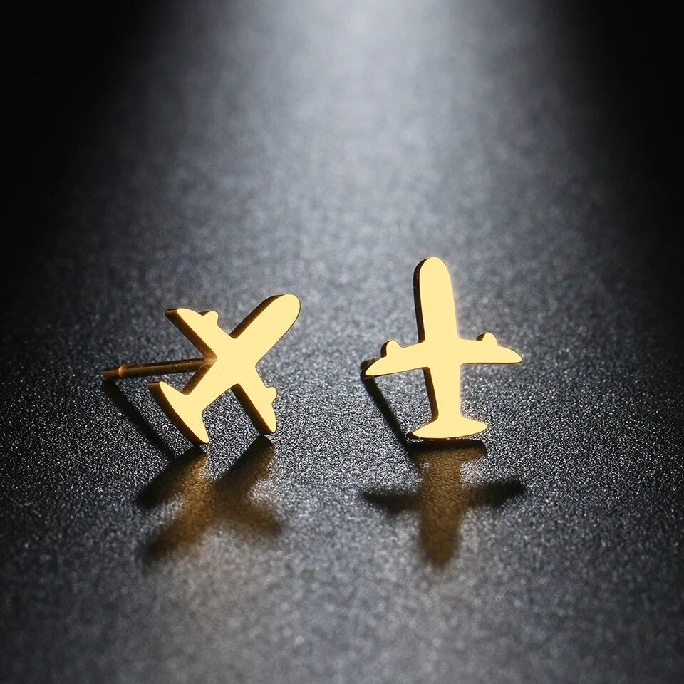PENDIENTES AVION MINIMALISTAS