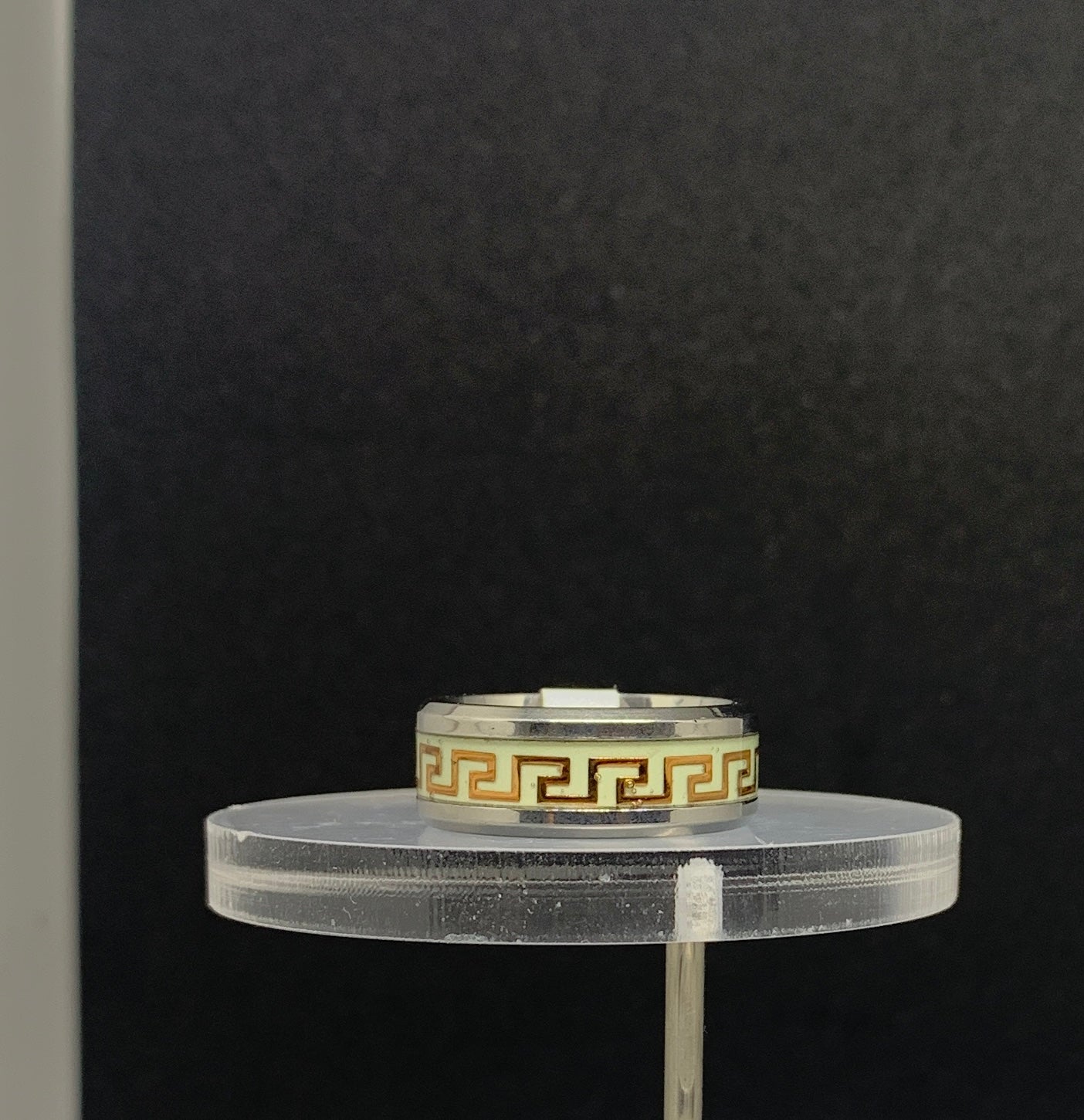 ANILLO LUMINOSOS PLATEADOS DE ACERO INOXIDABLE