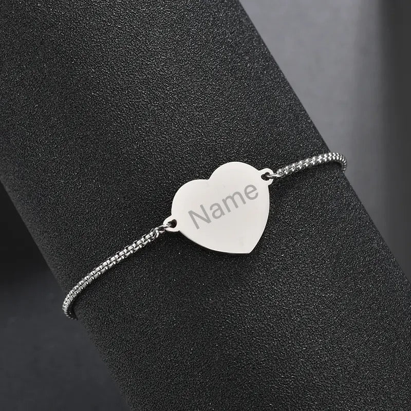 BRAZALETE CORAZÓN PERSONALIZABLE