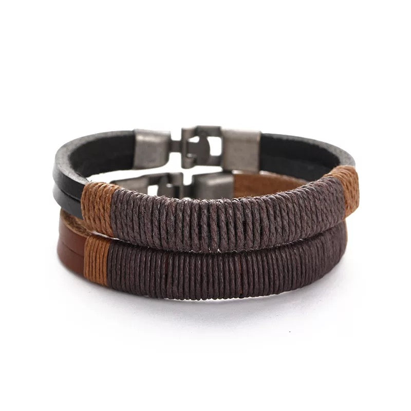 BRAZALETE DE CUERO LEATHER VINTAGE