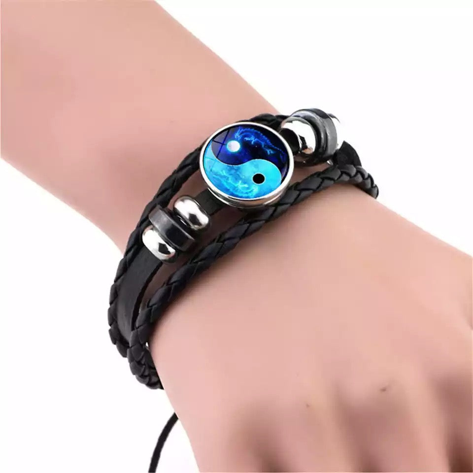 BRAZALETE YIN YANG PARA ÉL AZUL
