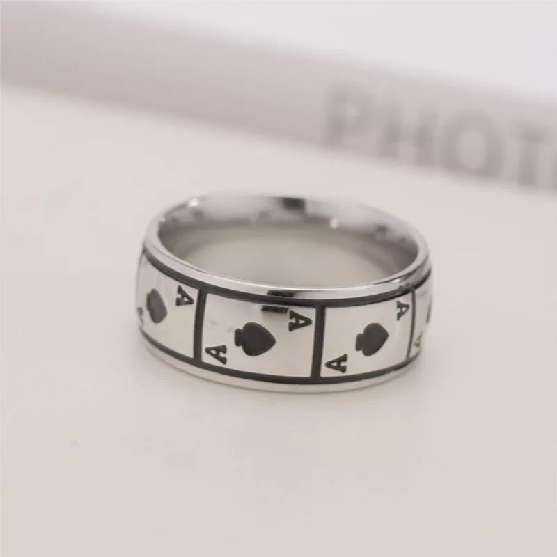 ANILLO UNISEX CARTA DE PÓKER