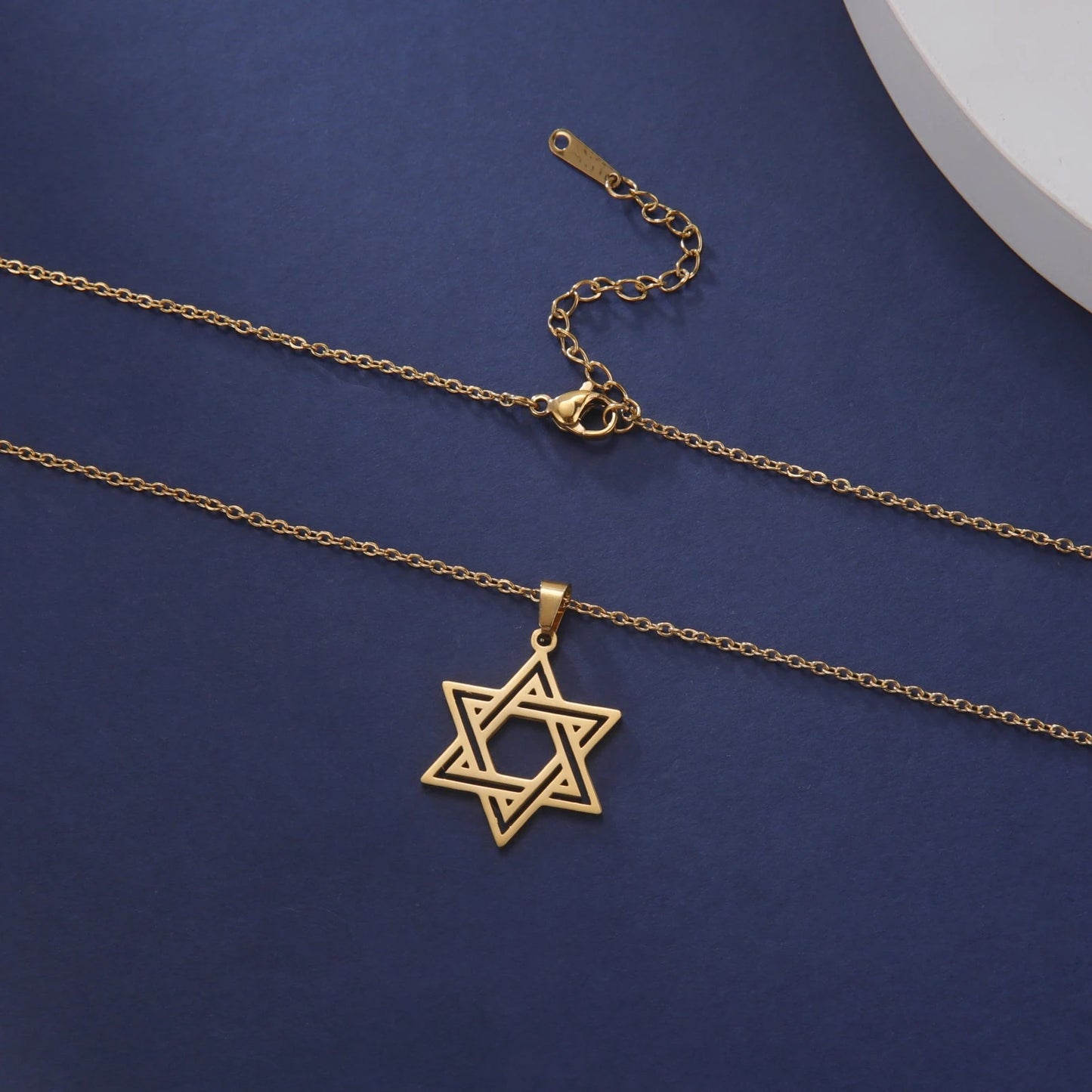 COLLAR ESTRELLA DE DAVID  UNISEX HUECO