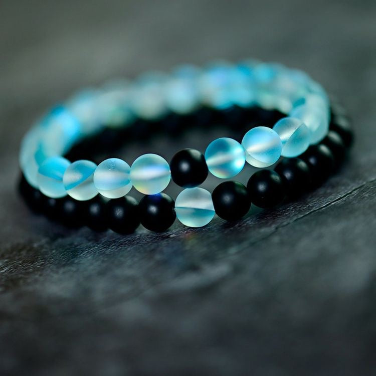 BRAZALETES PIEDRAS PRECIOSAS ESMERILADAS AQUA