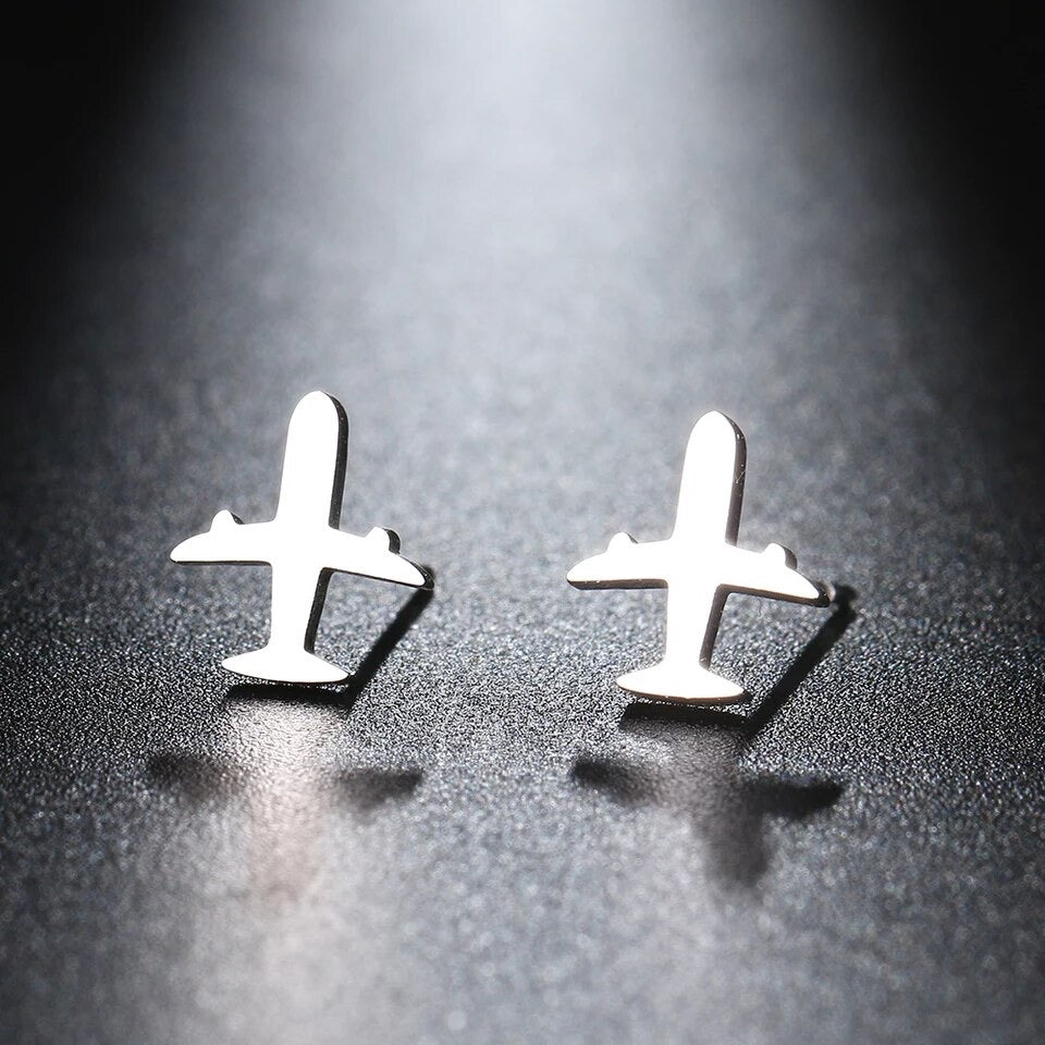 PENDIENTES AVION MINIMALISTAS