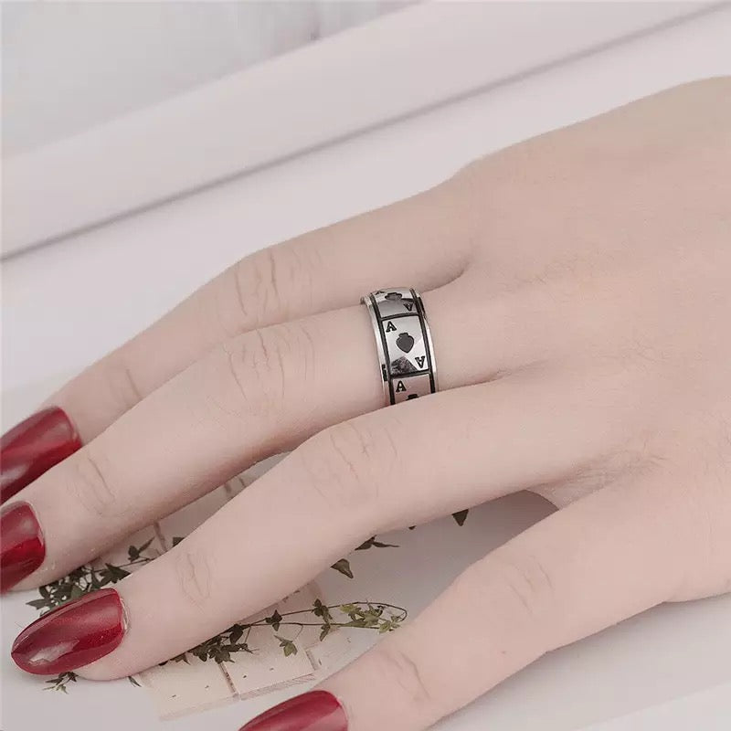 ANILLO UNISEX CARTA DE PÓKER