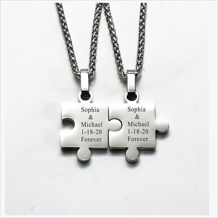 COLLARES SÓLIDOS ROMPECABEZAS MINIMALISTAS PERSONALIZADOS