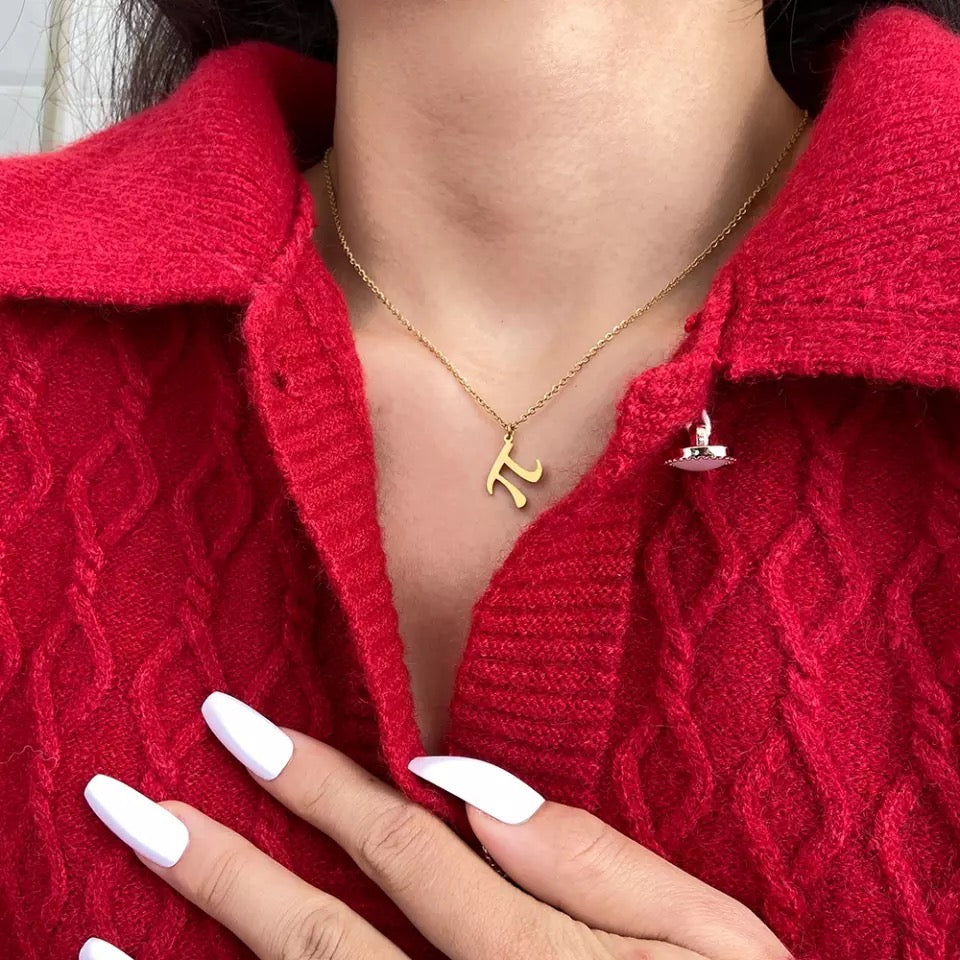 COLLAR SIGNO PHI π INGENIERÍA MATEMÁTICO MINIMALISTA