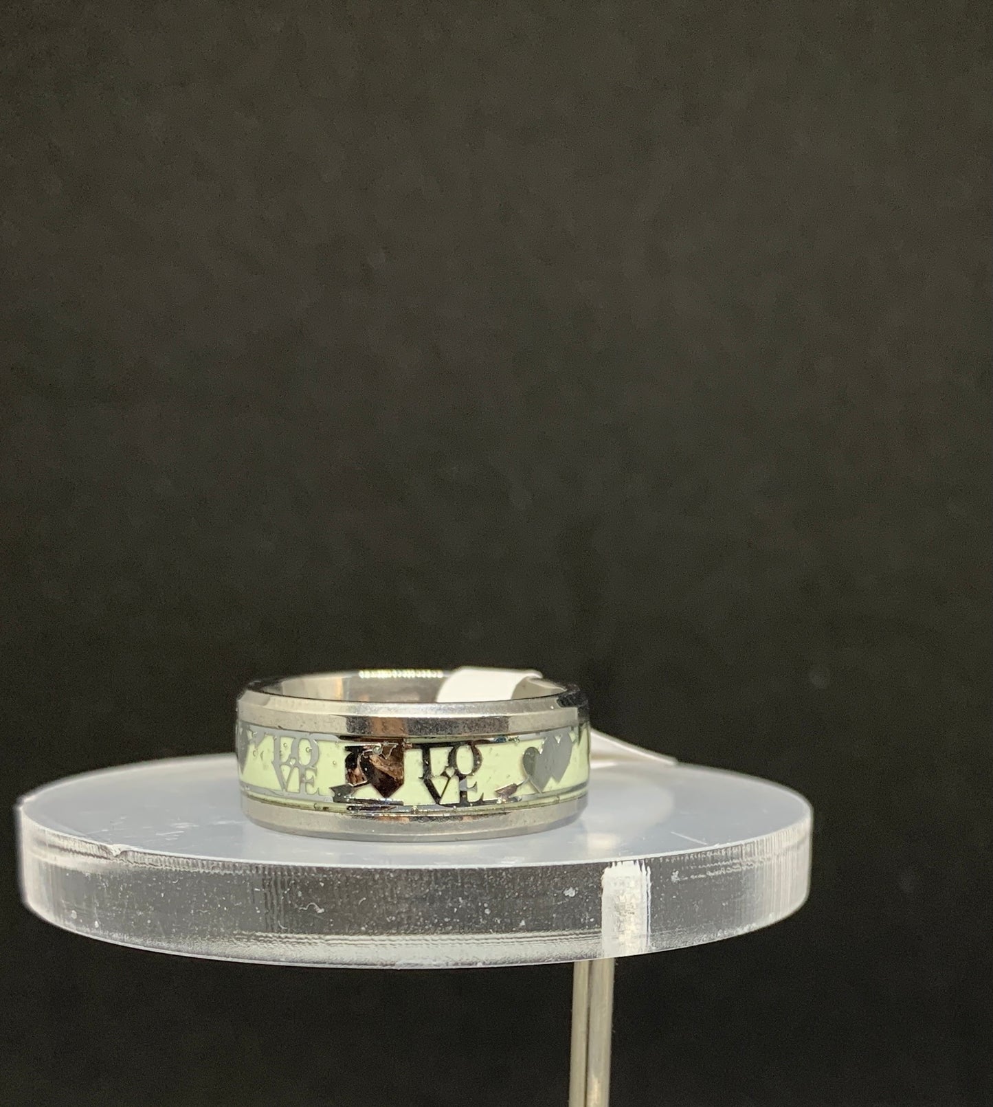 ANILLO LUMINOSOS PLATEADOS DE ACERO INOXIDABLE