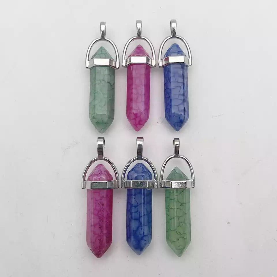 COLLARES CUARZO EN RESINA DISEÑO PIEL DE SERPIENTE