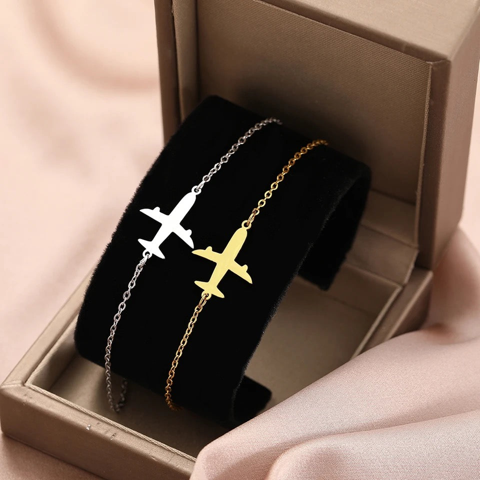 BRAZALETE LOVE TRAVEL DIJE DE AVIÓN UNISEX