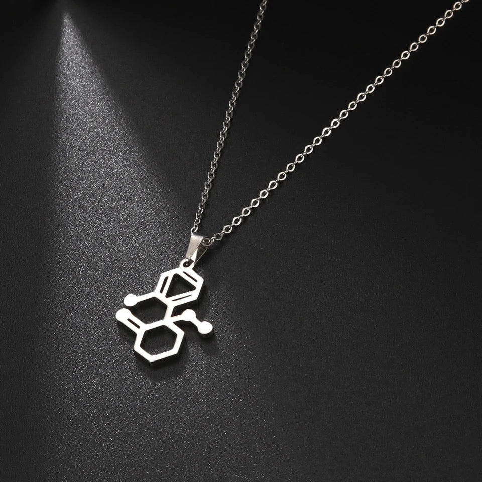 COLLAR MOLÉCULA QUÍMICA MINIMALISTA