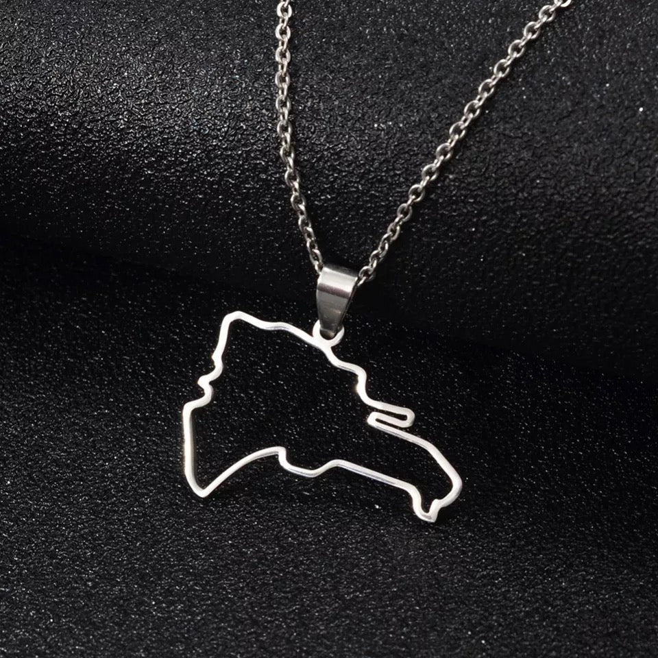 COLLAR MAPA DOMINICANO REPÚBLICA DOMINICANA
