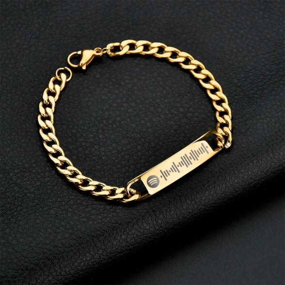 BRAZALETE ACERO INOXIDABLE PLACA PERSONALIZABLE