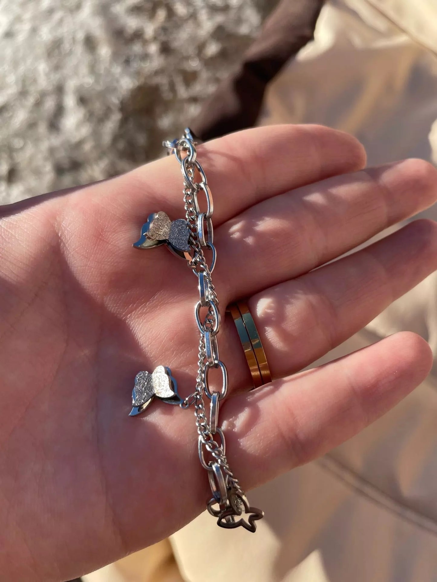 BRAZALETE ELEGANTE MARIPOSAS DOS ESTILOS