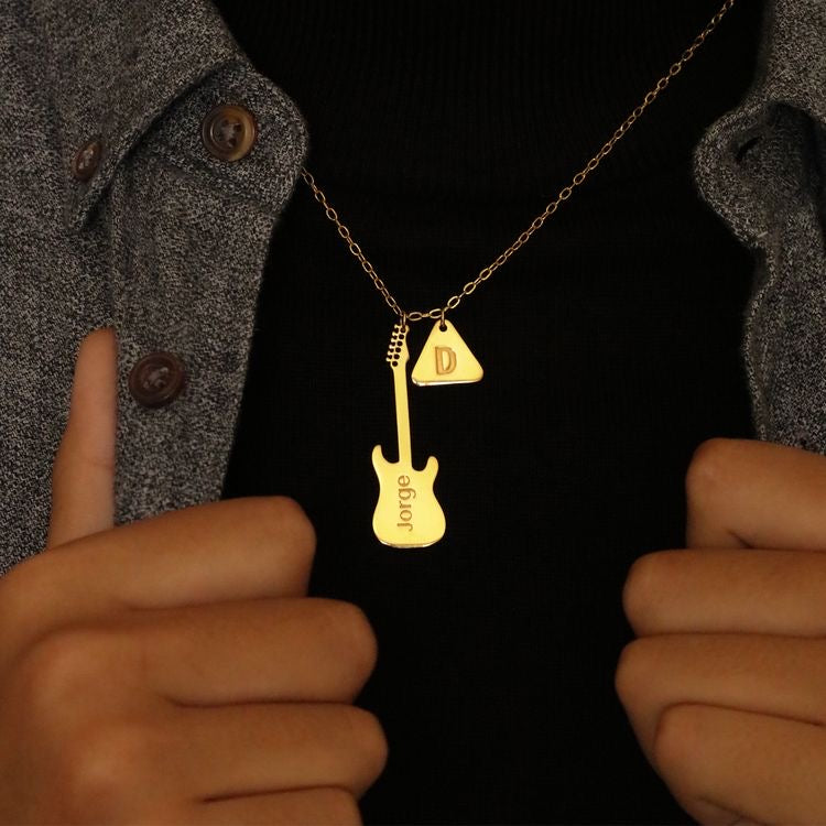 COLLAR GUITARRA ACÚSTICA GRANDE PERSONALIZABLE