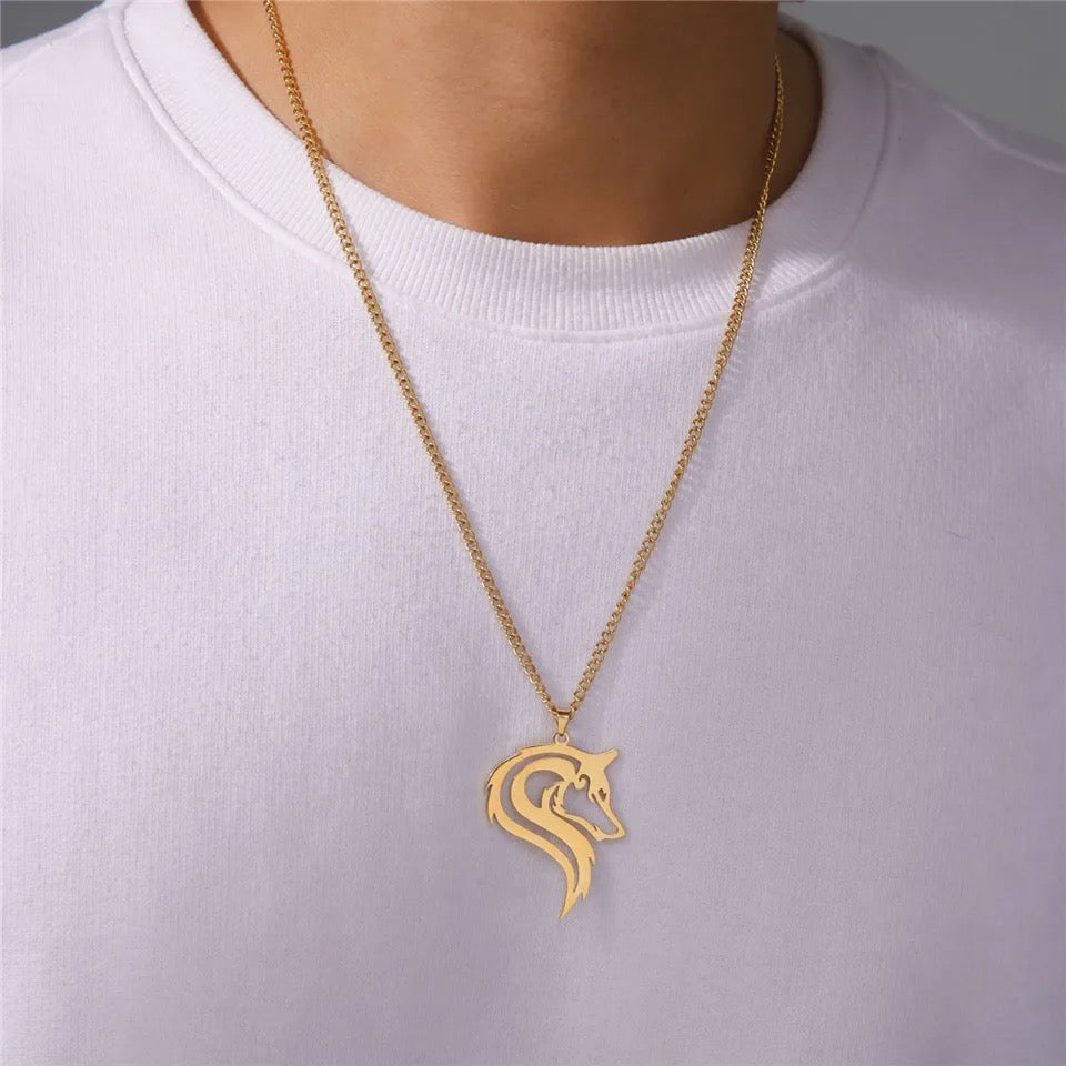 COLLAR DIJE DE LOBO   🐺